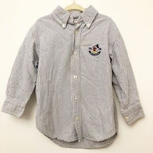 The Disney store striped Mickey button down XS 4-5y